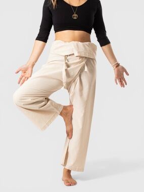 412 NEW! Unisex Mexicali Blues White Thai Fisherman Pants